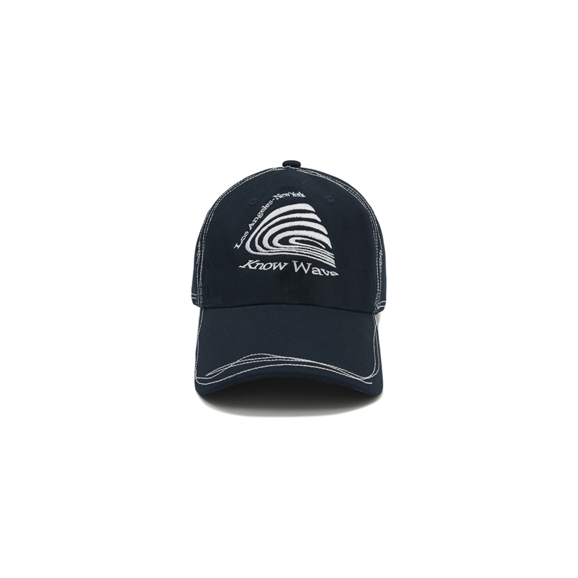 KNOW WAVE LOGO RECORD BALL CAP KNA012m(NAVY)