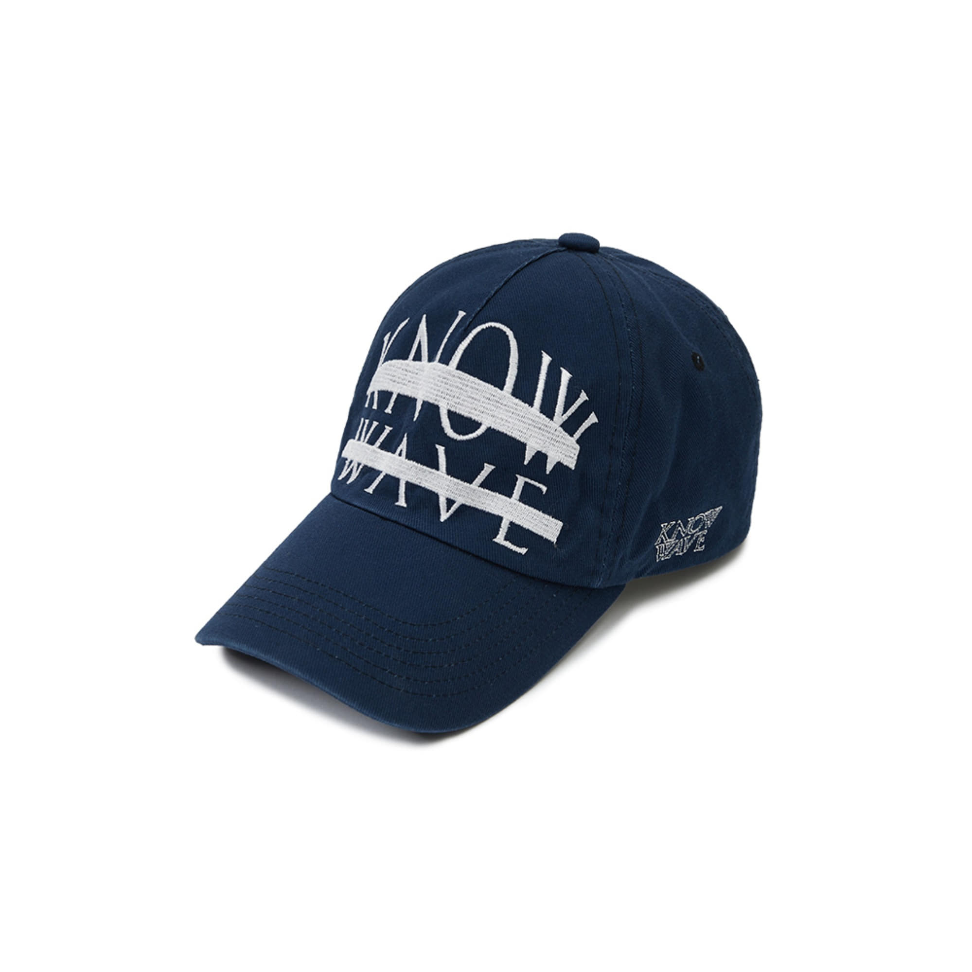 KNOW WAVE BIG LOGO EMBROIDERY BALL-CAP KNA019m(NAVY)