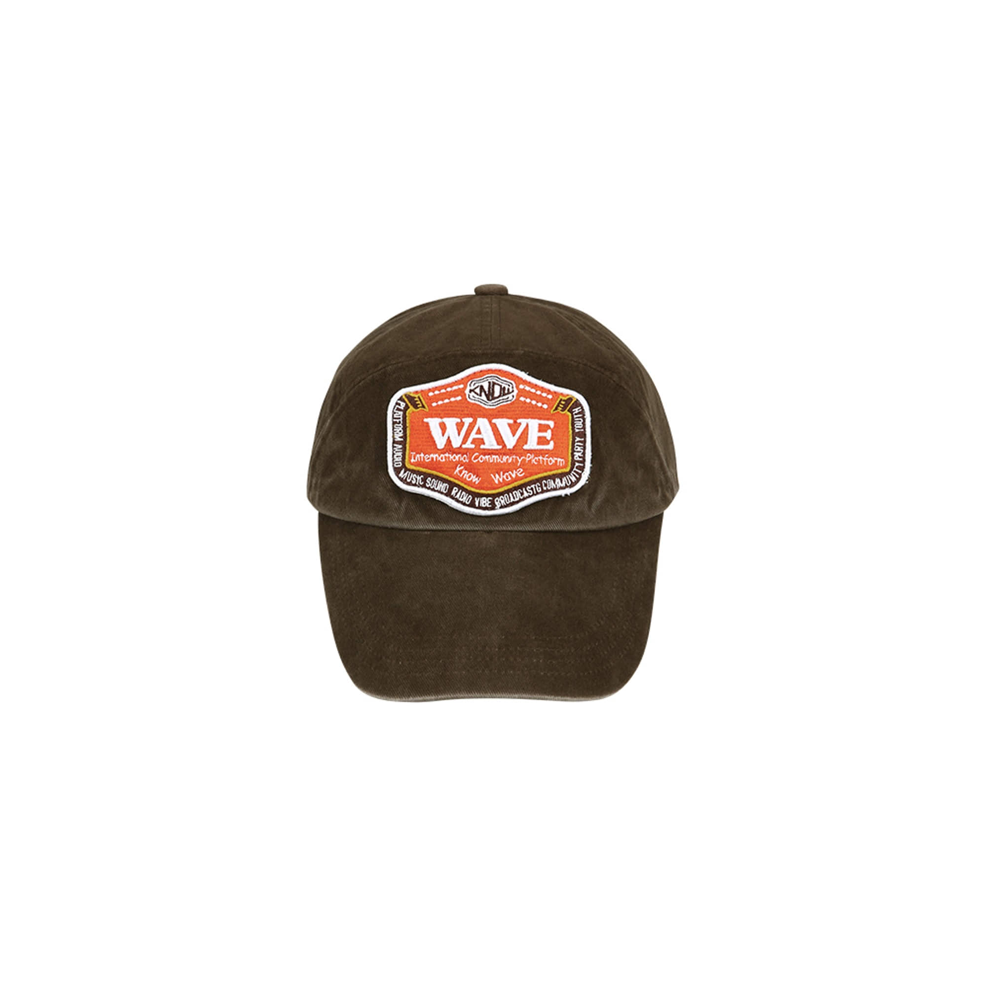 KNOW WAVE PATCH CAP KNA039u(BROWN)