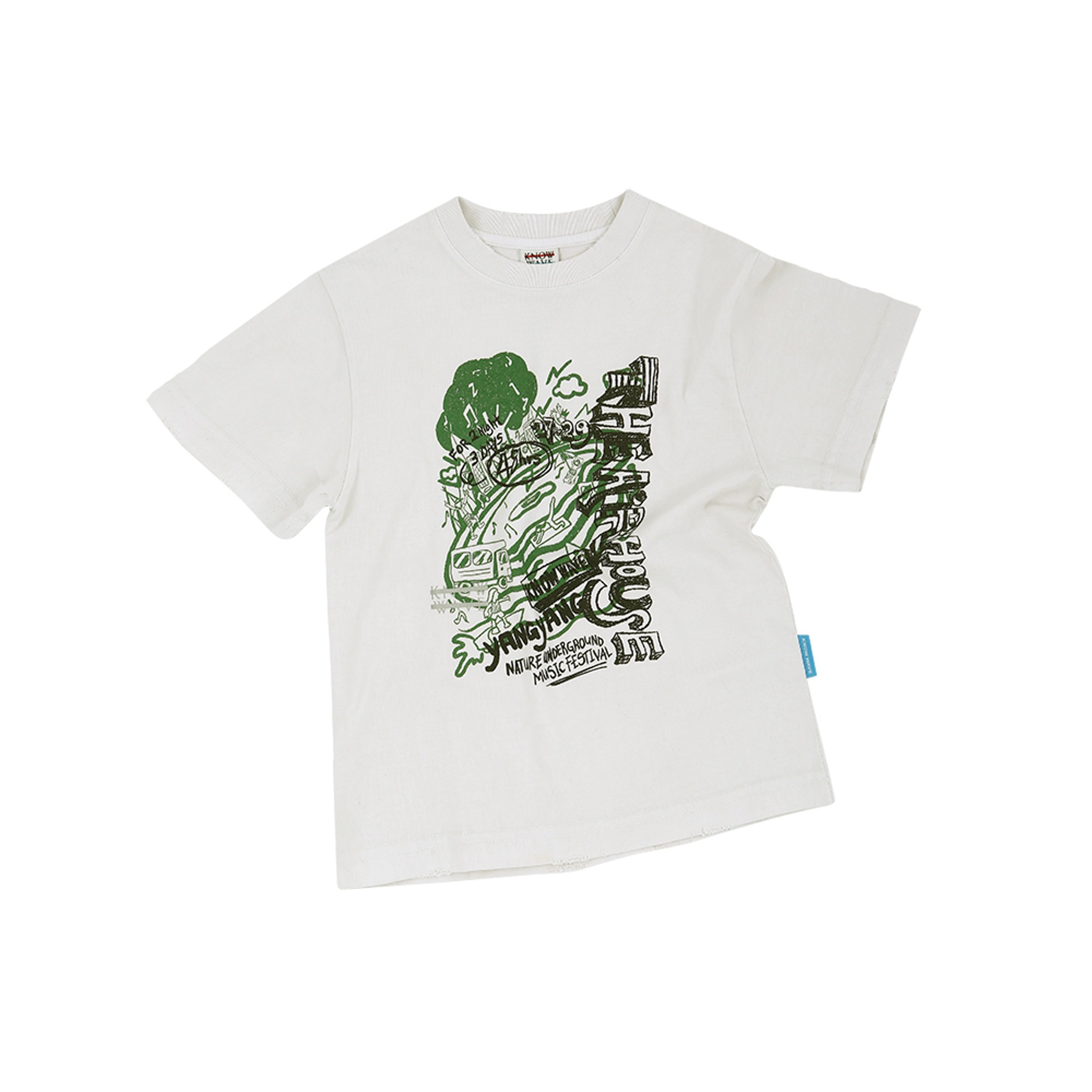 KNOW WAVE X THE AIR HOUSE GRAPHIC T SHIRTS KNT071u(WHITE)