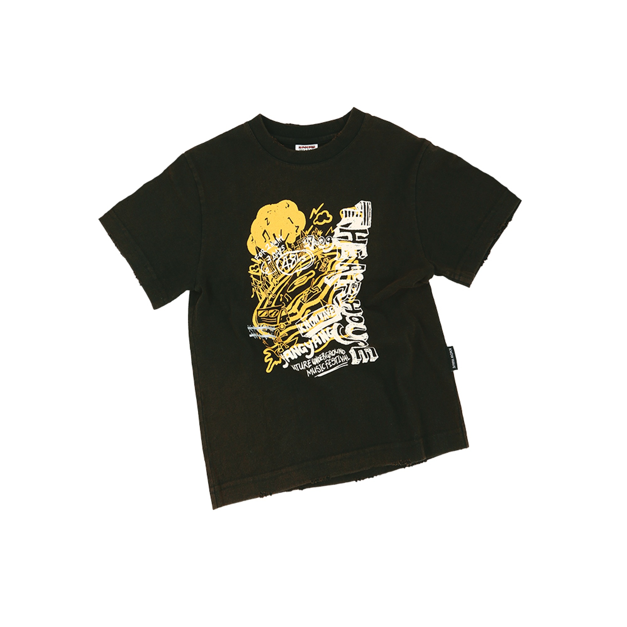 KNOW WAVE X THE AIR HOUSE GRAPHIC T SHIRTS KNT071u(BLACK)